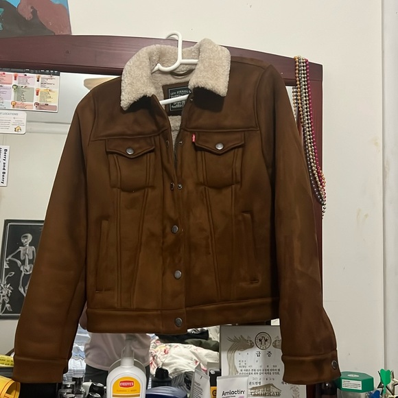 Relaxed-Fit Faux-Shearling Trucker Jacket - Picture 1 of 2